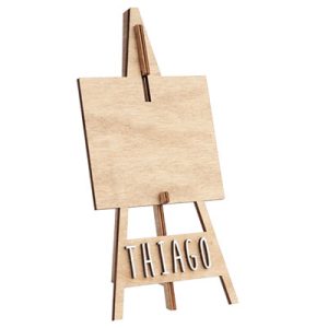 Porte photo en bois naturel, Chevalet personnalisable