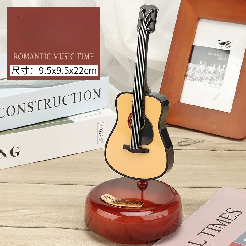 Mini instrument de musique rétro GUITARE, boîte à musique Décoration – Image 3
