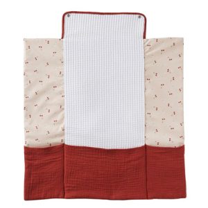 Tapis à langer nomade – Cerises / tomette